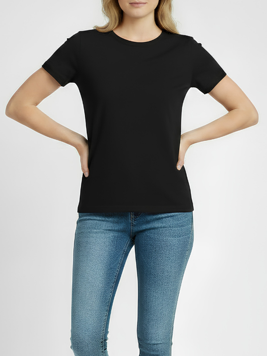 3'Lü Kadın Bambu Sıfır Yaka T-Shirt
